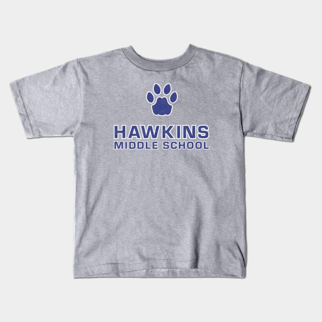 Hawkins Middle School Kids T-Shirt by Heyday Threads